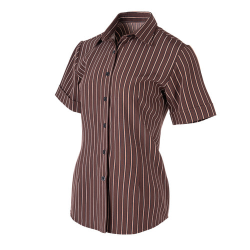 브라운 줄무늬 스판셔츠 반팔/긴팔남녀제품 55-110