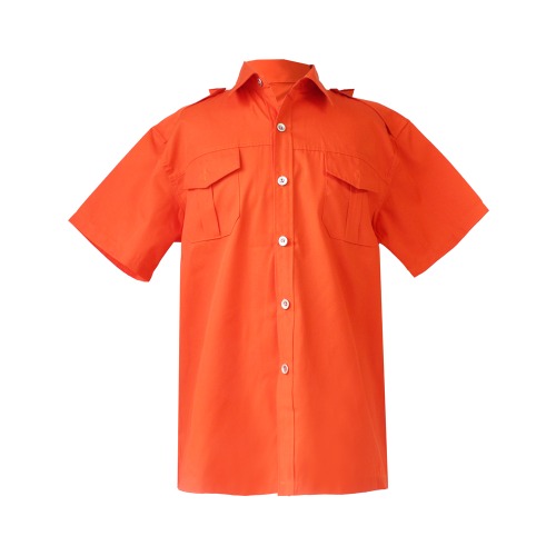 오렌지 견장남방 셔츠